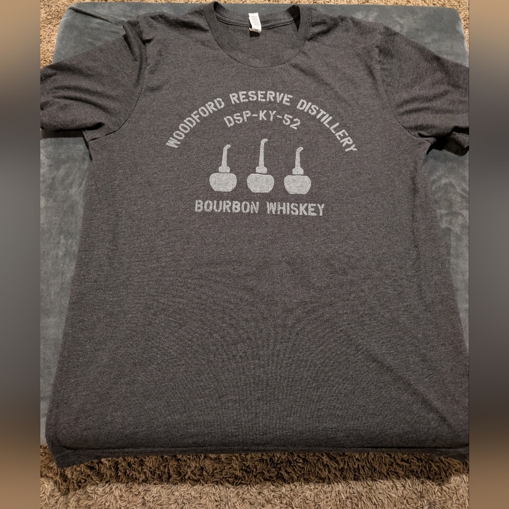 Bella Canvas Woodfored Charcoal Whiskey Graphic Tee Large